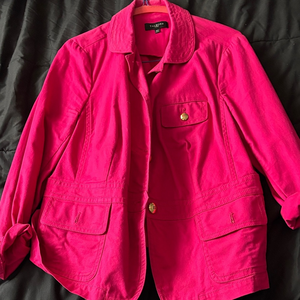 Talbots Women's Fuchsia Blazer size 18w